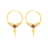 22K Gold Double Side Bali Earrings